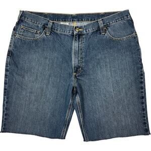 Carhartt Dad Jean‎ Shorts Men's 42" Relaxed Fit Cutoff Jorts Denim Grunge Holter